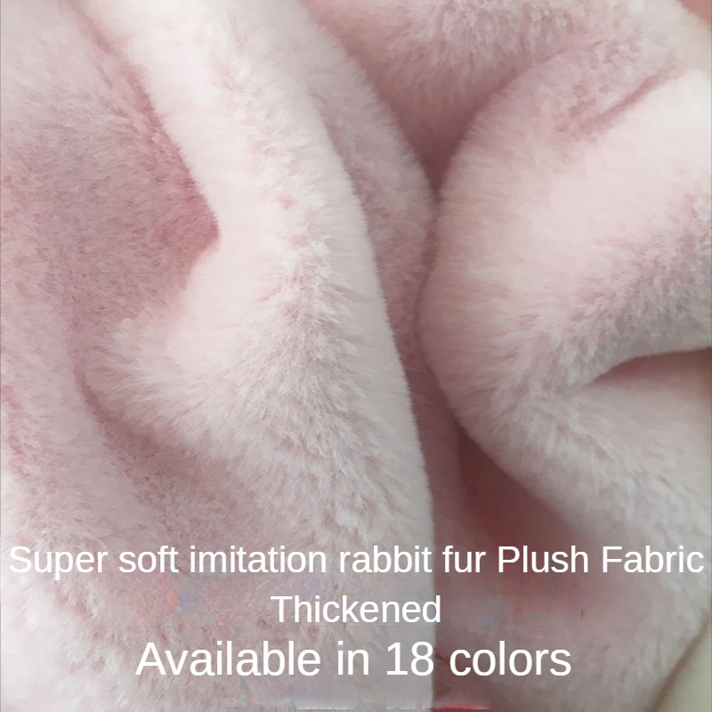 

Plush Fabric Fur Thickened By The Meter for Clothing Coats Diy Sewing Winter Encrypted Plain Fleece Cloth Decorative Soft Drape