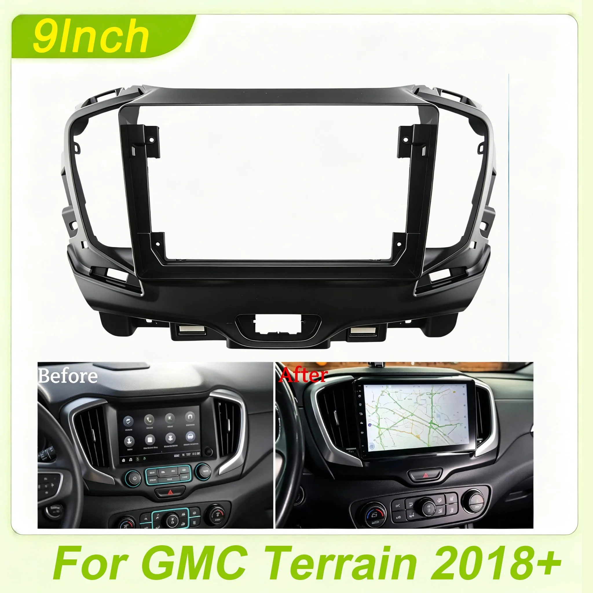 9 Inch Car Radio Fascia Frame for GMC Terrain 2018+ Android Stereo Navigation Dashboard Installation Panel