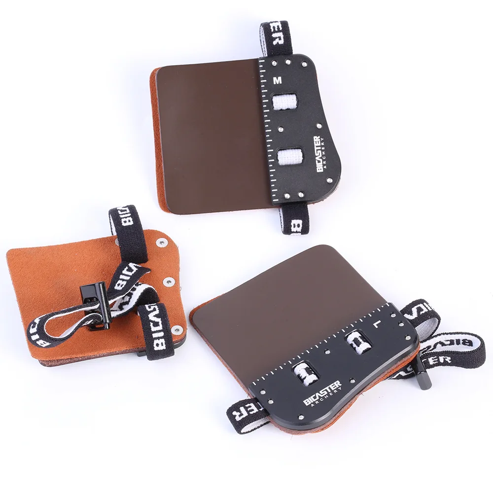 BICASTER Barebow Finger Tab,Light Weight Bow Protection,Right/Left Hand,Cowhide,L,M,S for Bow Arrow Hunting,Archery Accessories