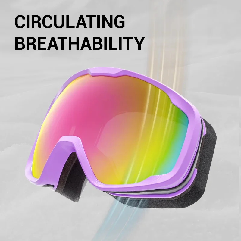 KAPVOE 冬の屋外子供スノーモービルスノーボードスキーゴーグル青少年防曇スキーメガネスポーツボーイズ雪保護マスク