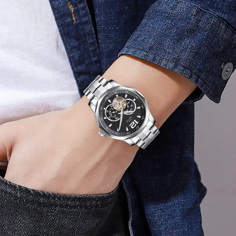 Business Machinery Watch Men's Watch Fully Automatic High-end Genuine Men's Watch Japanese Movement Mechanical Watch