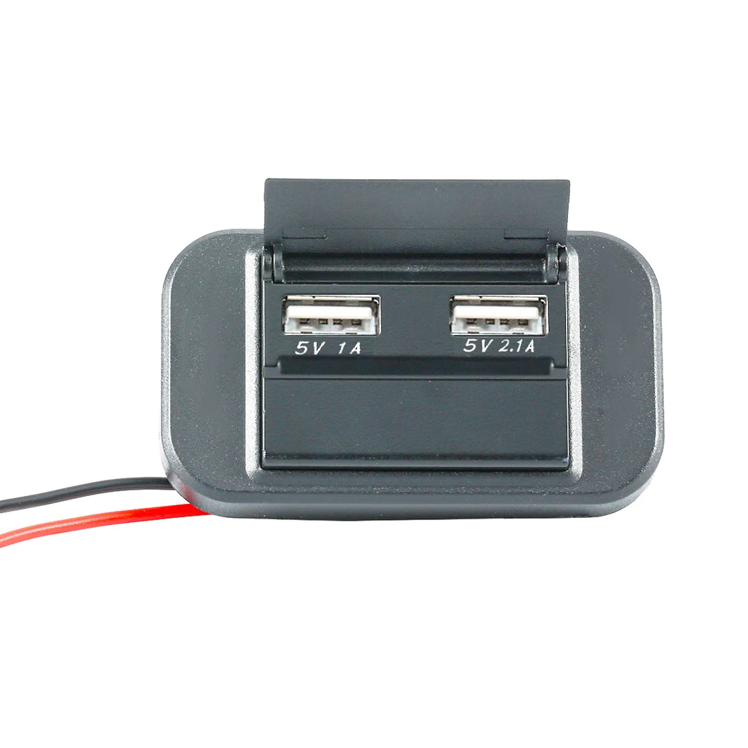 Flush Mount Dual USB Car Charger 5V 1A+2.1A Embedded Power Outlet with Blue LED for Car RV Interior Upgrade Easy Install