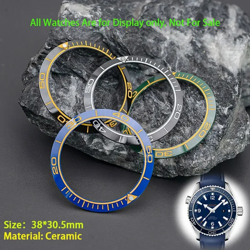 38*30.5mm Sloping Ceramic or Aluminum Bezel Insert Replacement of Watch Accessories Fit Omega Bezel Seamaster 300M GMT 600M Case