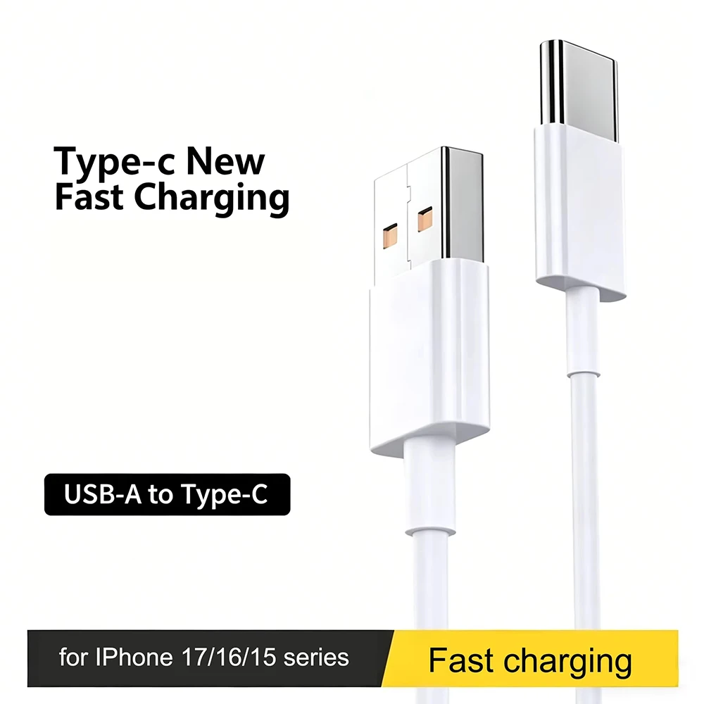 Für Carplay-Kabel, Auto-Ladekabel, USB-A auf Typ-C-Kabel, schnelles Laden und Datenübertragung für iPhone 17, 16, 15, Mobiltelefon, 1m, 1,5m, 2m – Detail 6