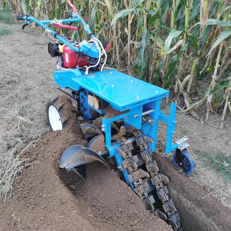 Agricultural Hydraulic Small Handheld Chain Trencher Machine Trenching Equipment for Orchard Deep Trench and Pipe Laying