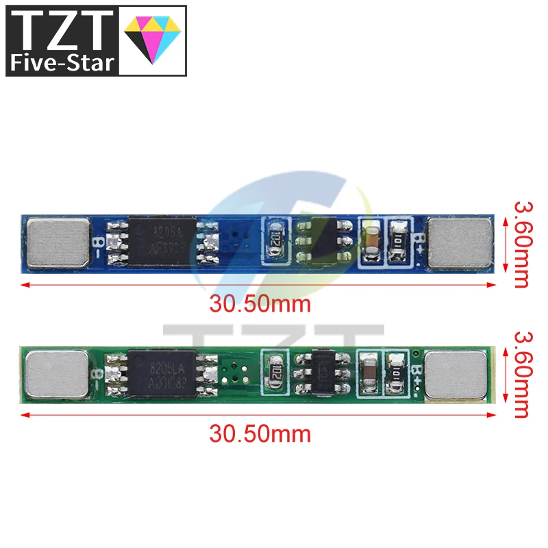 TZT 1/5/10PCS 1S 3.2V 3.7V 3A LiFePO4 / Lithium Li-ion BMS PCM Battery Protection Board Pcm For 18650 32650 Battery Packs