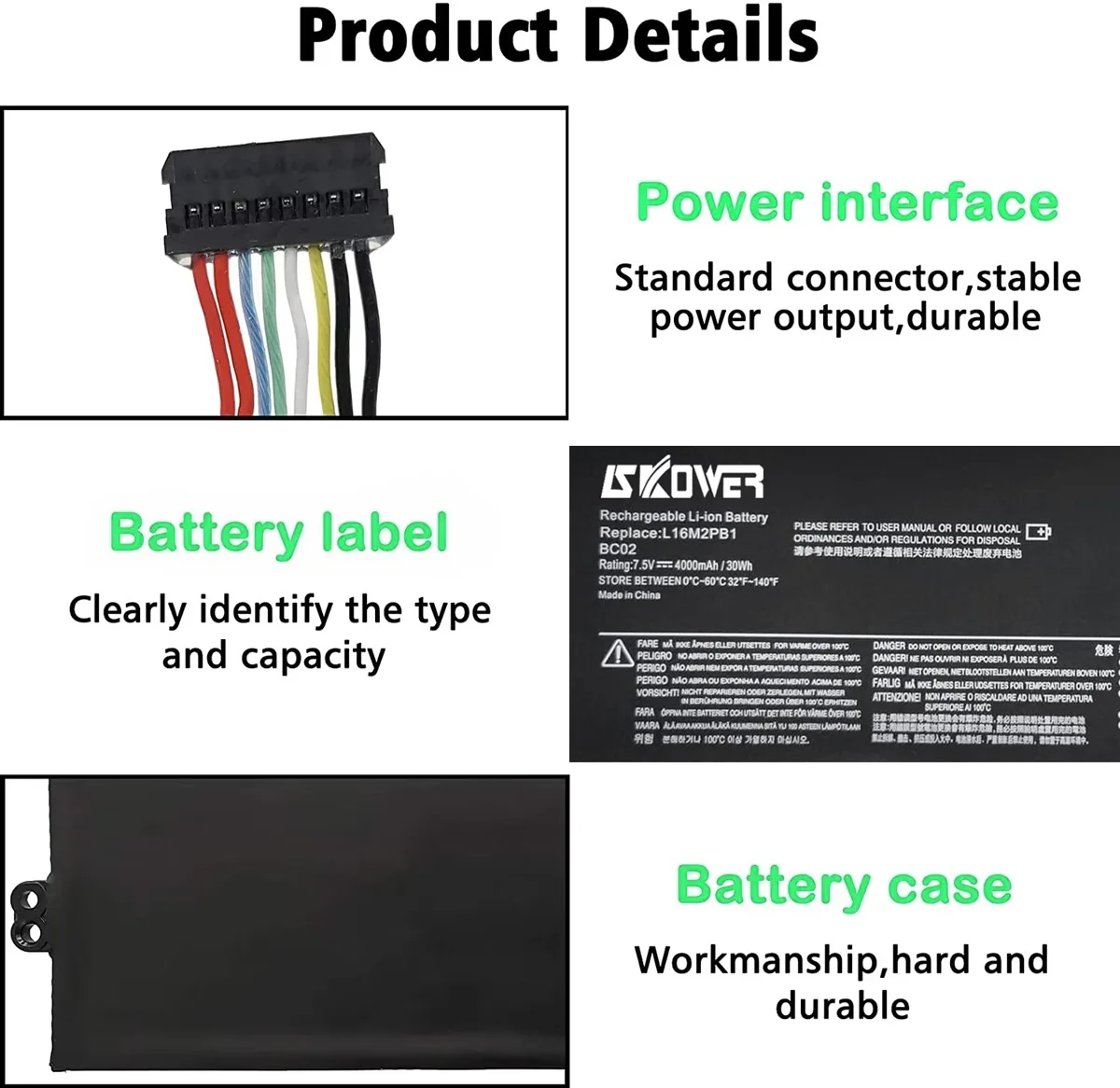 SKOWER L16M2PB1 بطارية الكمبيوتر المحمول لينوفو IdeaPad 320/330-14AST/15IGM/17IKB 130 520 S145 V14 L16C2PB2 L16M2PB1 L16L2PB2 L16L2PB3