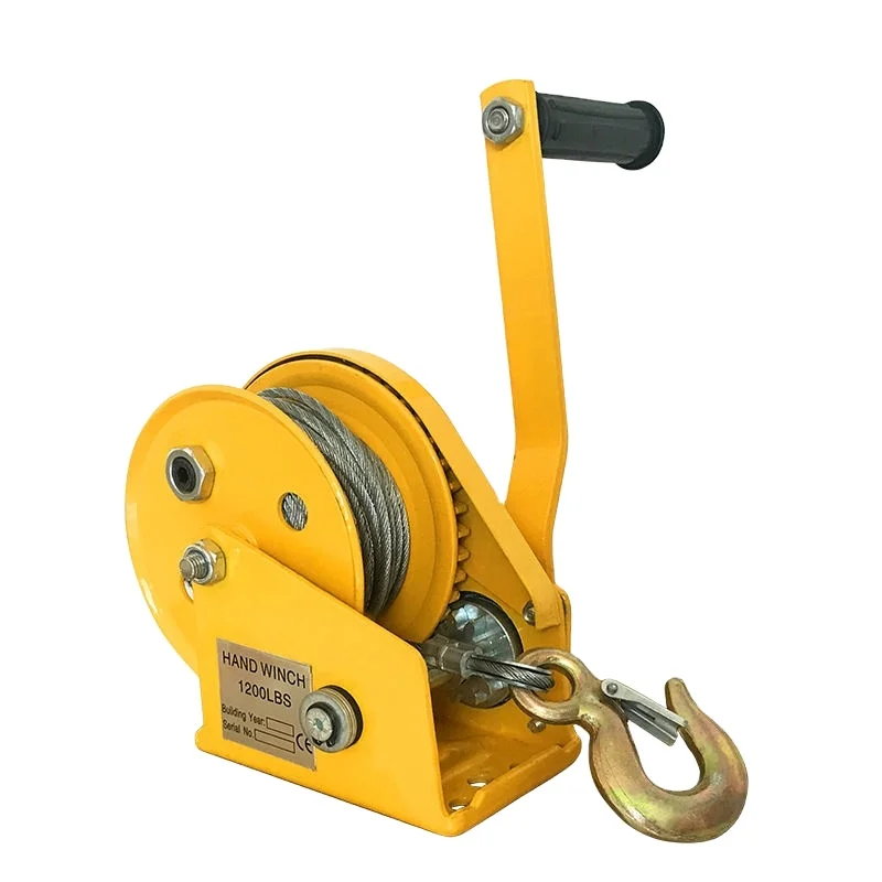 Hand Crank Winch Two-way Self-locking Manual Windlass Small Household Traction Lifting Hoist For Cargo Pulling LiftingIndustrial