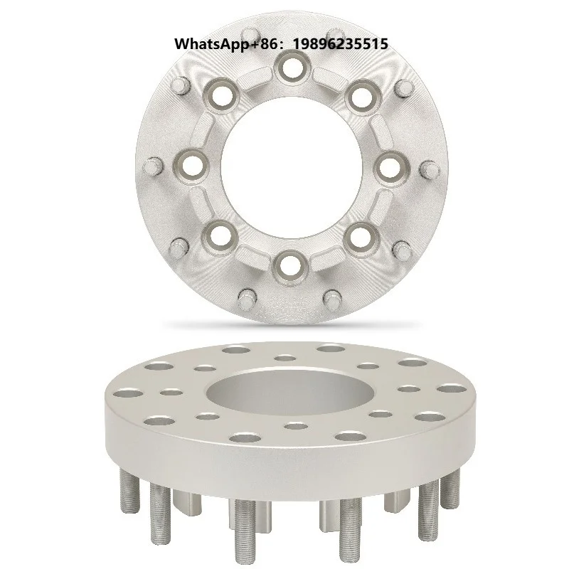 BOTRAK 2" 8x6.5 to 10x225 19.5" Rim F250 F350 Dual Wheel Spacer Adapter 8 Lug to 10 Lug