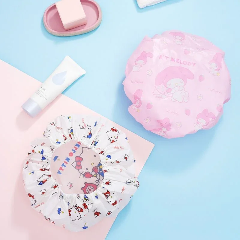 Hello Kitty Cute Silicone Swim Cap Large Head Circumference No Tight Comfortable Waterproof Swimming Hat