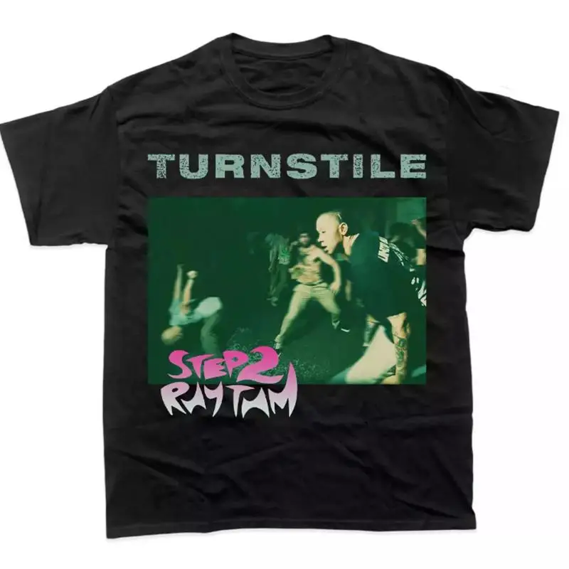 تي شيرت بفتحة دوارة في الحفلة الموسيقية أسود بأكمام قصيرة جميع المقاسات S 5Xl X689 #1