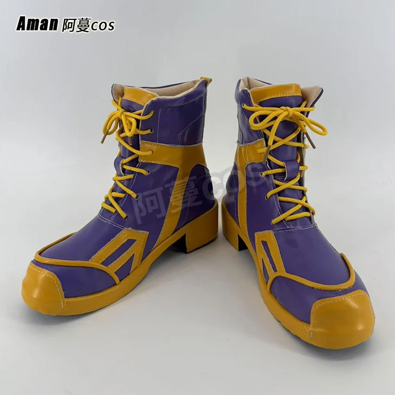 KPop デーモンハンターズ ゾーイコスプレ衣装靴手作りフェイクレザーブーツアニメカーニバルパーティーハロウィンブーツ