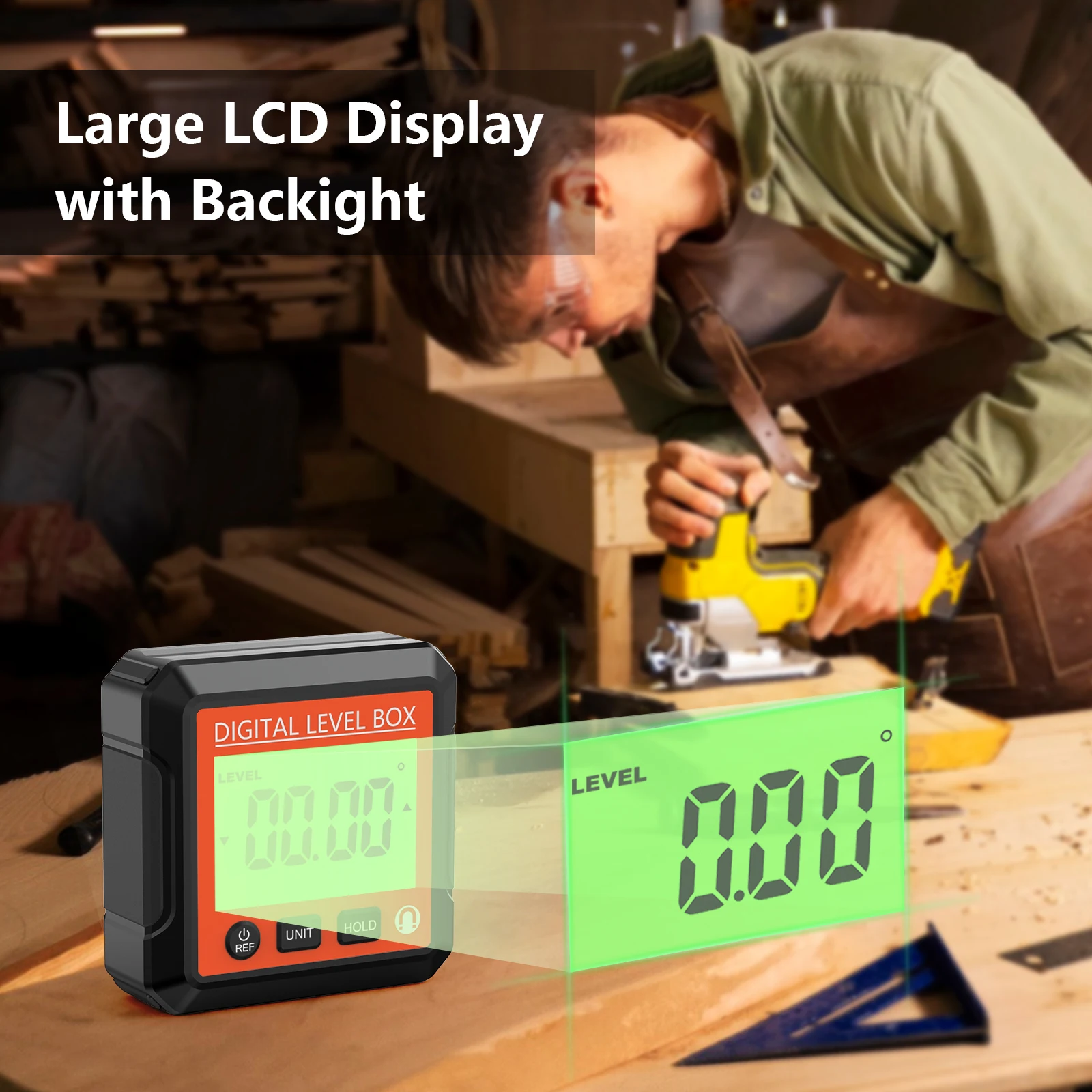 Digital Level Angle Gauge Meter Electronic Protractor Inclinometer With Magnetic Base LCD Precision Level Box Angle Finder Gauge