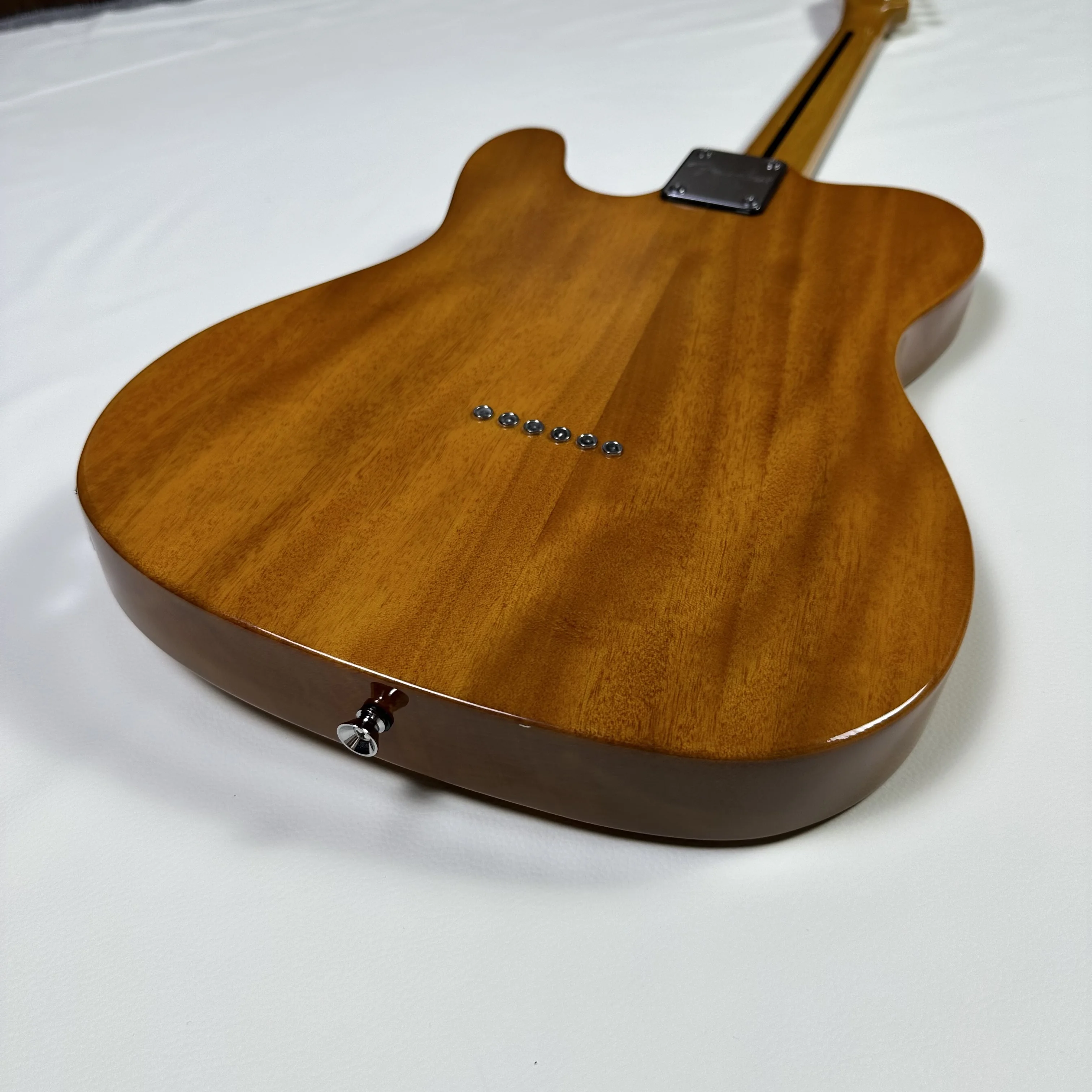 Guitarra eléctrica TL personalizada, diapasón de palisandro, golpeador negro, 22 trastes