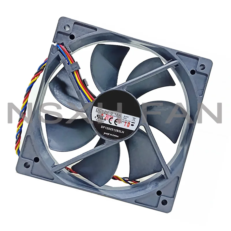 Dual Ball Mute Fan DF1202512B2LN 12CM Cooling Fan 12025 120X120X25MM 12V 12cm PWM Temperature Controlled Fan