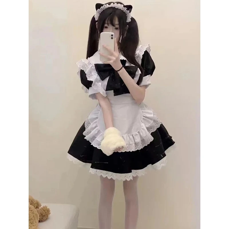 Cute Maid Uniform Cosplay Women's Clothing Small Size Lolita Soft Girl School Uniforms Housemaid Outfits Anime Themed Cosplay