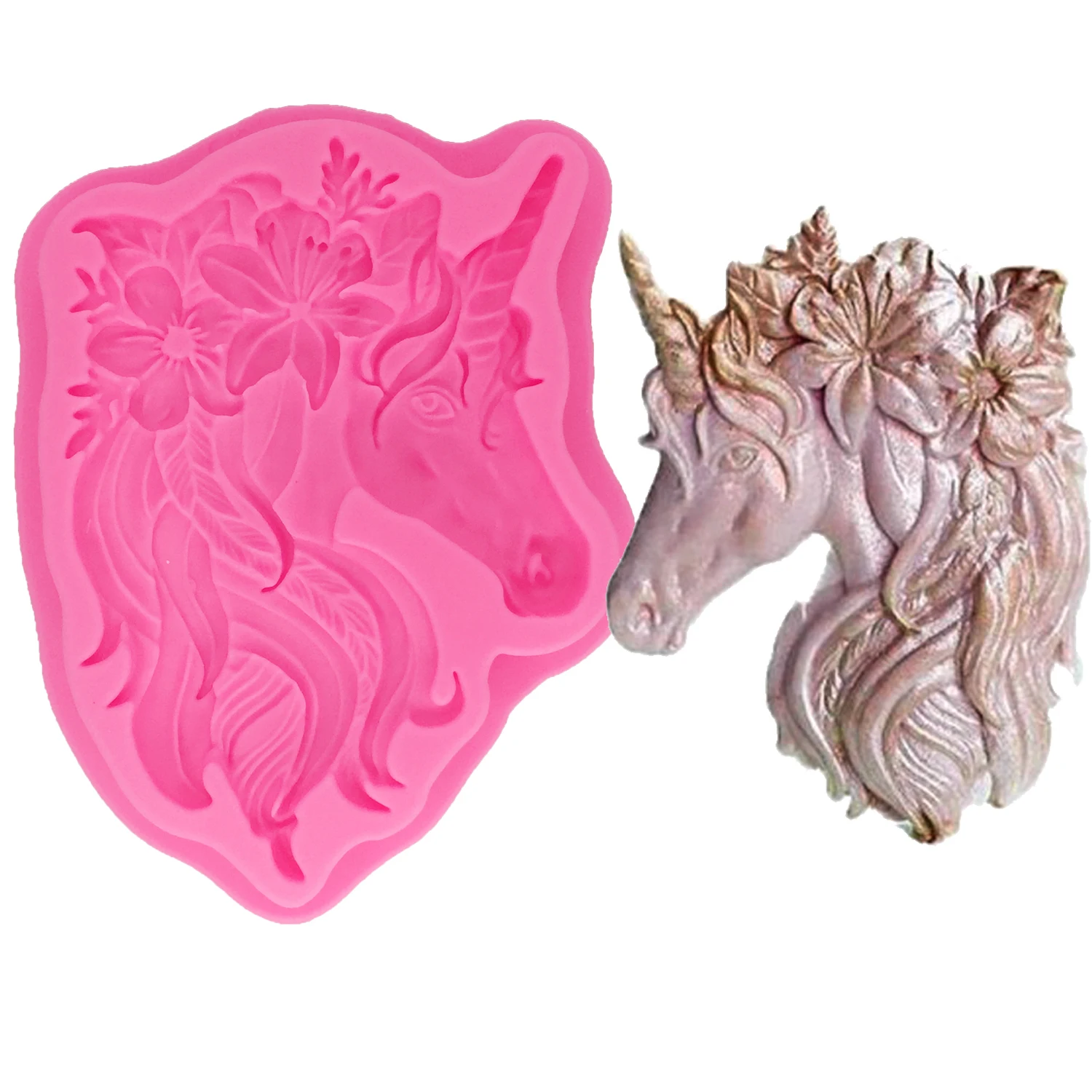 Unicorn Gummy Silicone Mold Anime for DIY Cake Decorating Chocolate Candy Fondant Baking Fridge Magnet Resin Mold