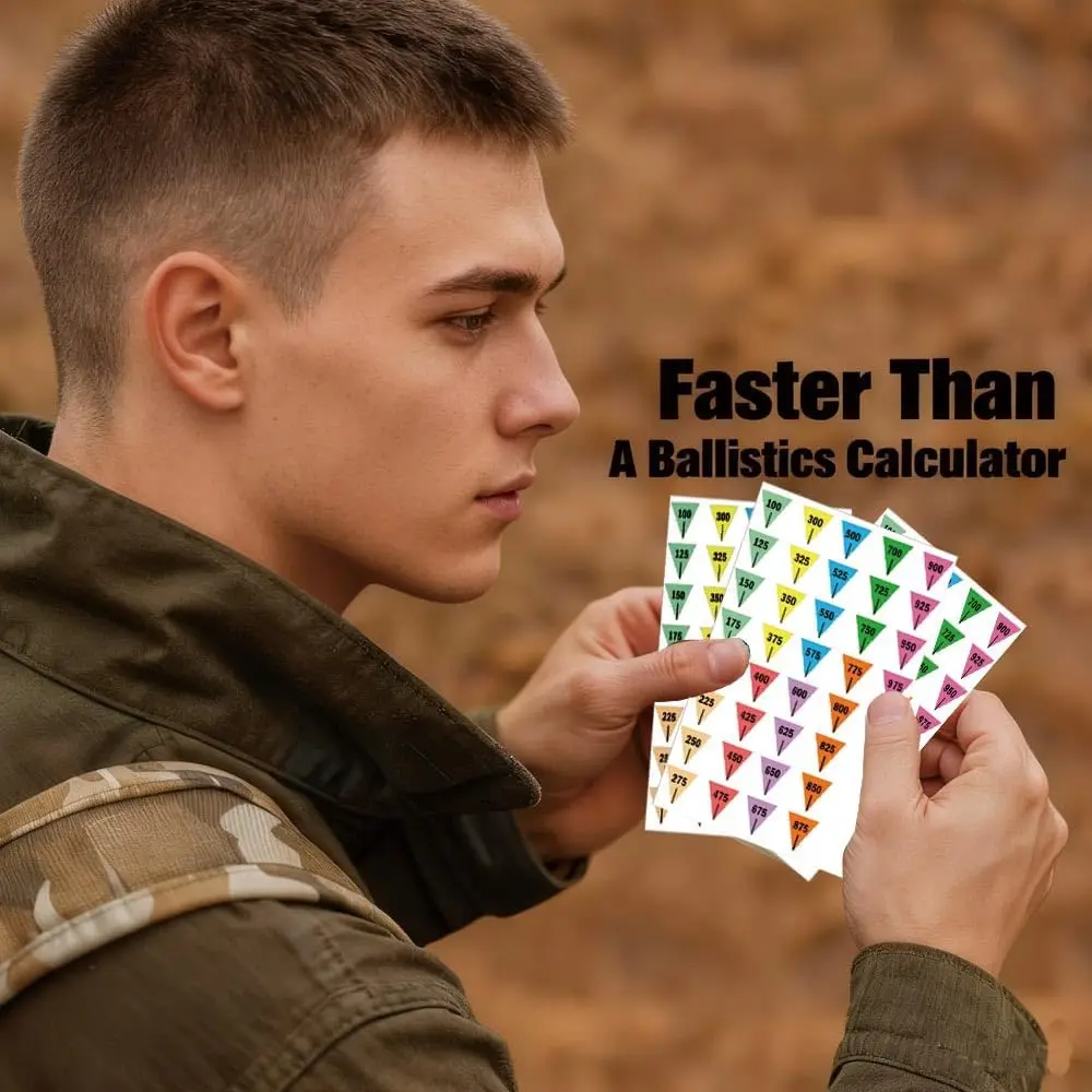 15 Scope Stickers Scope Dope Stickers - Precision Adjustment Stickers for Outdoor Sports,Use with Dope Card,Turret Tags Fit Most