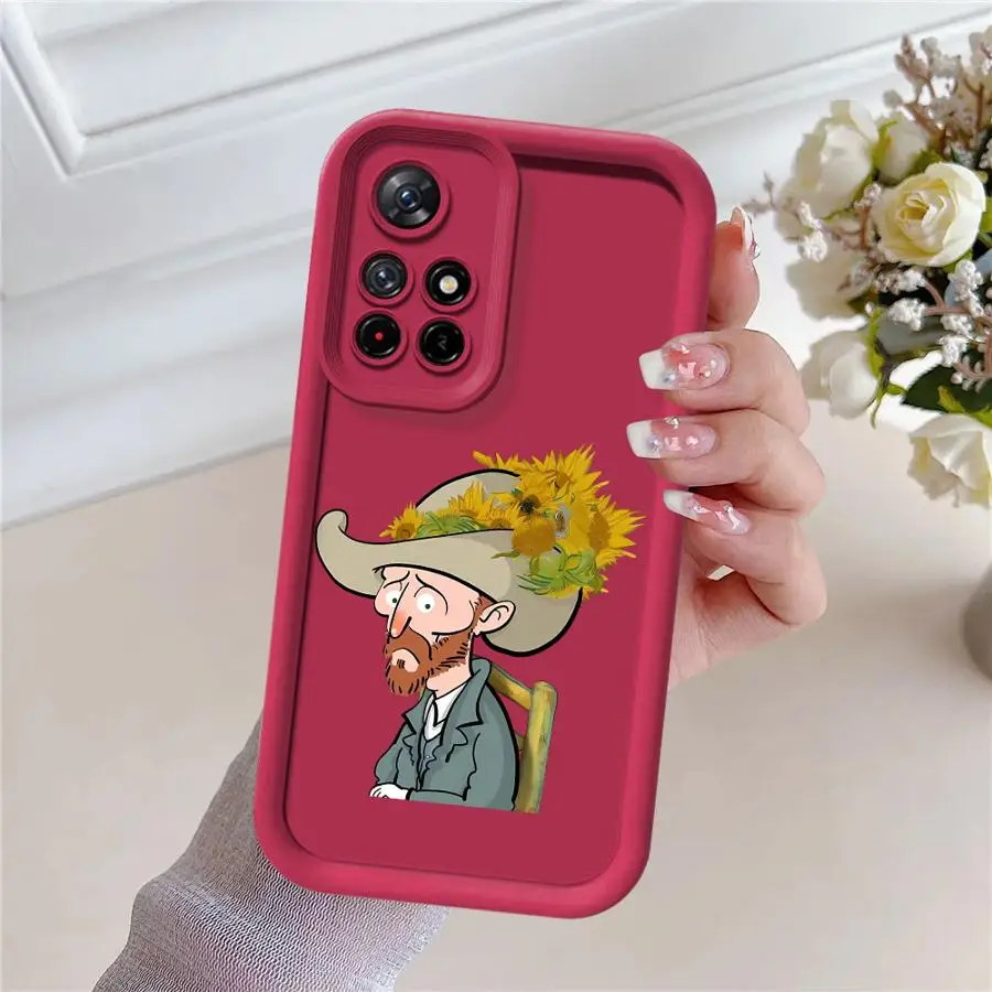 電話ケース Xiaomi Redmi 9T 9C 12C 10A 14C 13C A2 A1 Plus 10C A3 A5 9A ソフトカバー ゴッホ クリエイティビティ フラワー