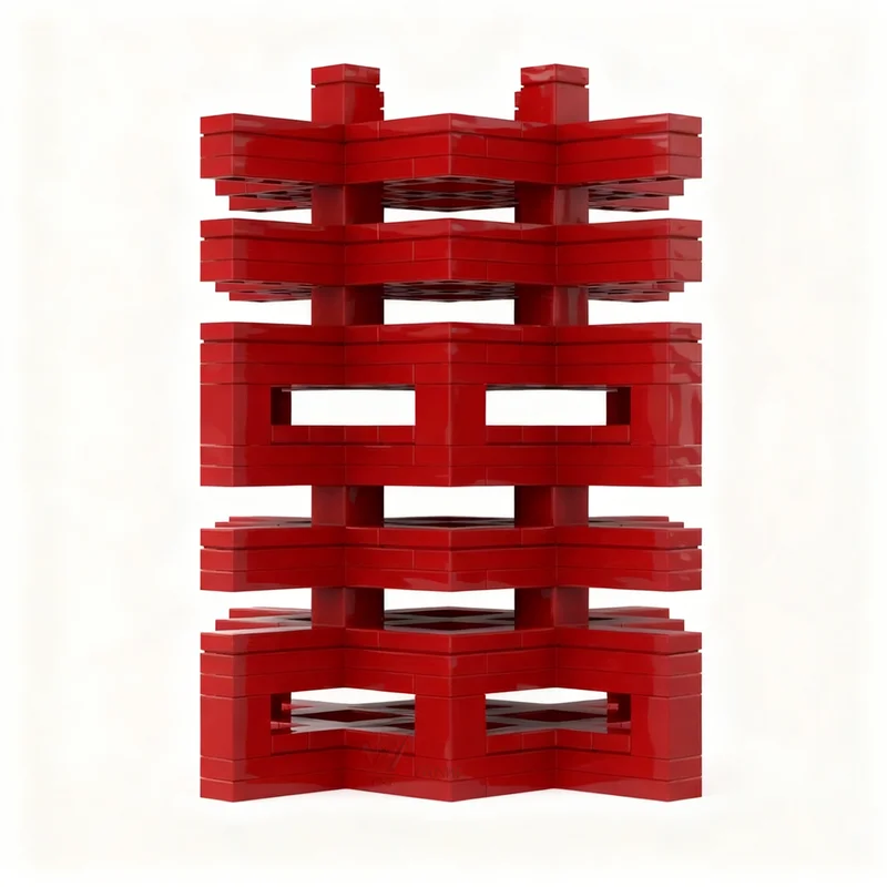 414pcs MOC Chinese Character Mid Cross Happiness Traditional Festivals Model Building Blocks Toys Construction Christmas Gifts