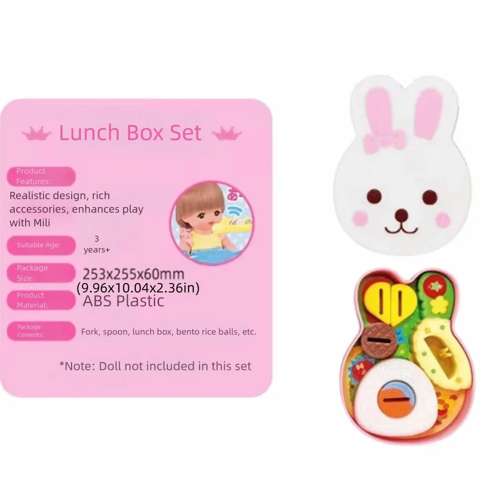 Forma de coelho brinquedo de alimentação de alimentos modelo de simulação fingir jogar lancheira pudim brinquedo educação precoce kawaii jogar casa brinquedos