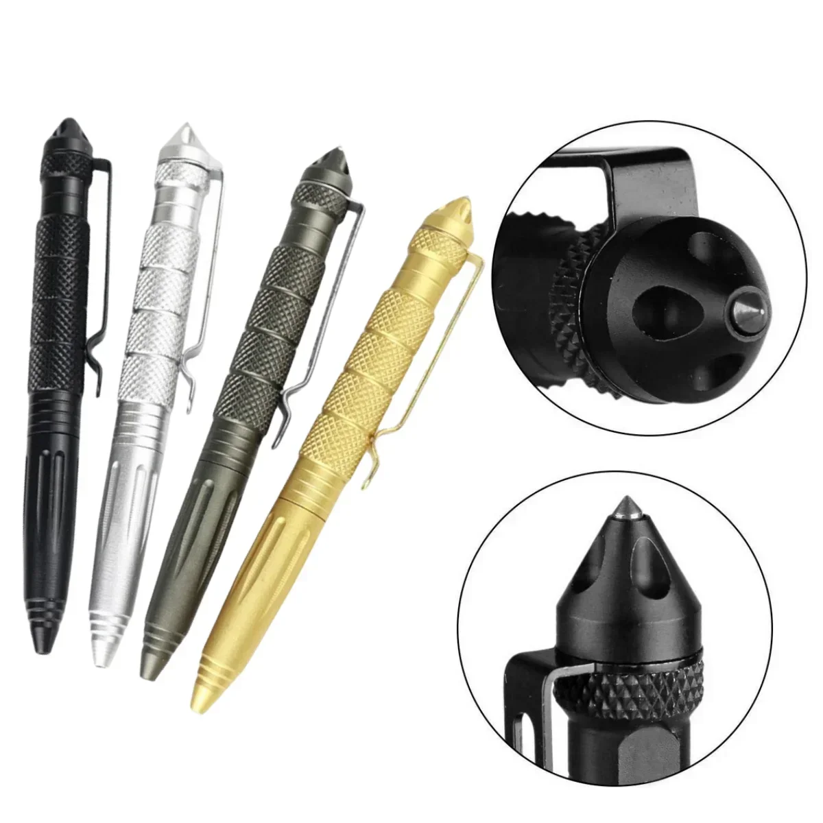 Outdoor pen multifunctional aluminum alloy emergency glass breaking pen outdoor camping safety survival tool tritium camping