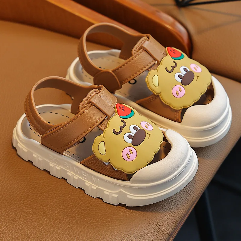 Kids Sandals Babies Non-slip Cartoon Pattern Children  Sandals Boys Girls Soft Bottom Footwear  Lightweight Students Sport Shoes