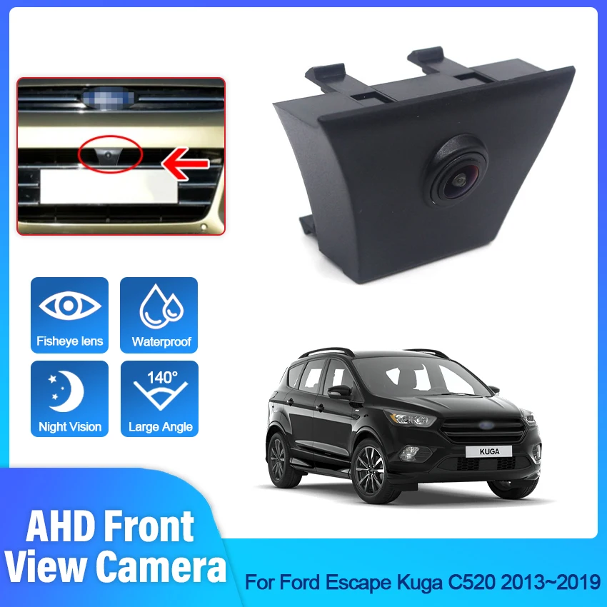 

AHD CVBS 1080P 140° Car LOGO Parking Front View Camera For Ford Escape Kuga C520 2013 2014 2015 2016 2017 2018 2019 Waterproof