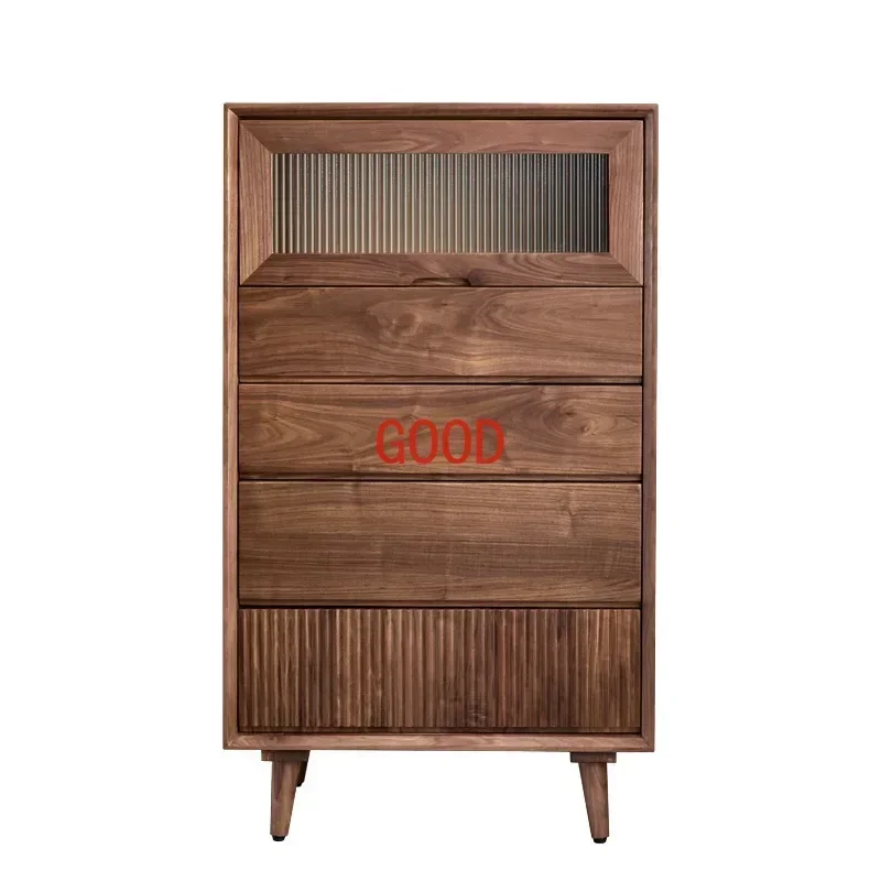 Bedroom Locker Solid Wood Master Bedroom Chest of Drawers Five-Bucket Cabinet Small Apartment Storage Cabinet