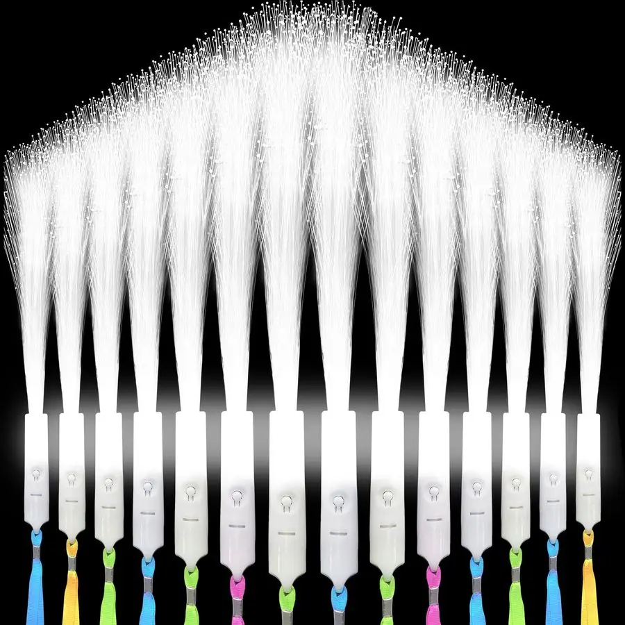 

PCS White Fiber Optic Wands, LED Fiber Wands, Wedding Party Supplies, Glow Fiber Wands Sticks, Flashing LED Wands, Fiber Optic L