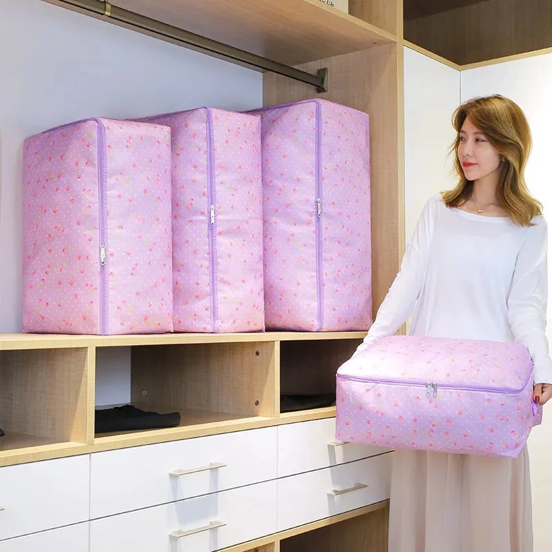 

Thicken Oxford Cloth Luggage Packing Bag Small Fresh Pattern Kindergarten Quilt Storage Bag Home Sundries Finishing Storage Bag
