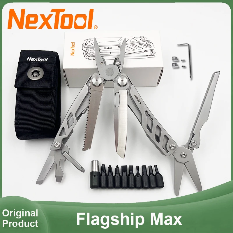 

NexTool Флагманский Макс. 14 в 1, многофункциональные плоскогубцы, складные многофункциональные инструменты, большие ножницы со скруткой, инструменты для кемпинга, EDC