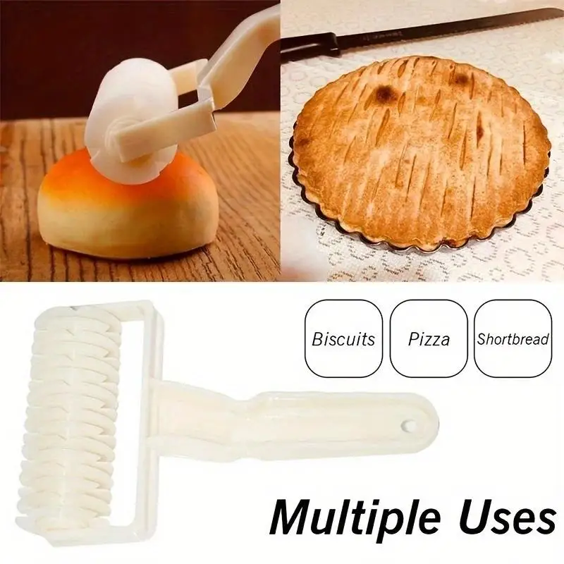 2pcs Pie Crust Pattern Cutter is easy to operate, pizza rolls, noodle cutting.