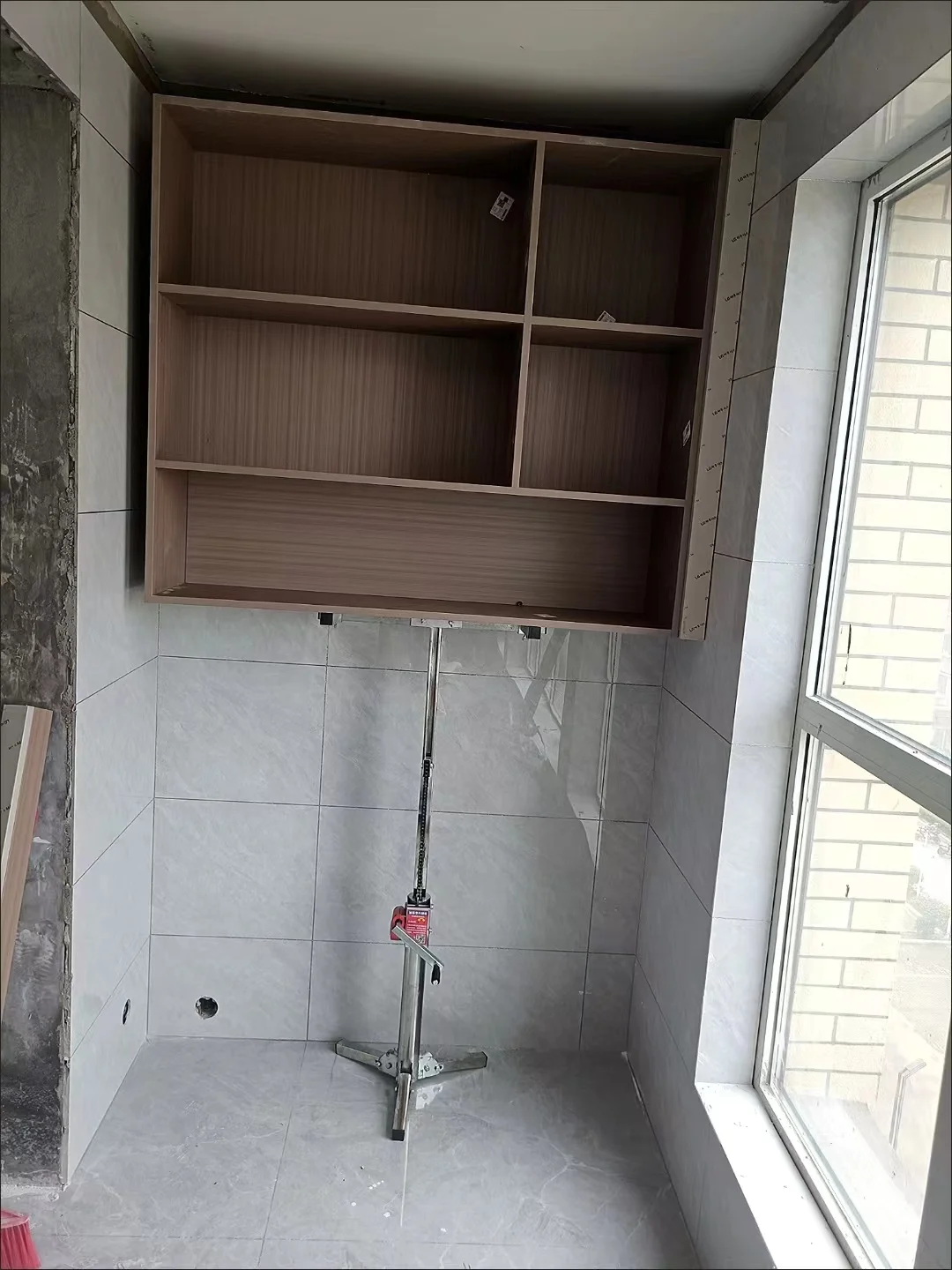 【Hot】2.1M Wall Cabinet Mounting Bracket Hand Cranked Electric Dual-purpose Stainless Steel 100KG Load-bearing Lifting Platform