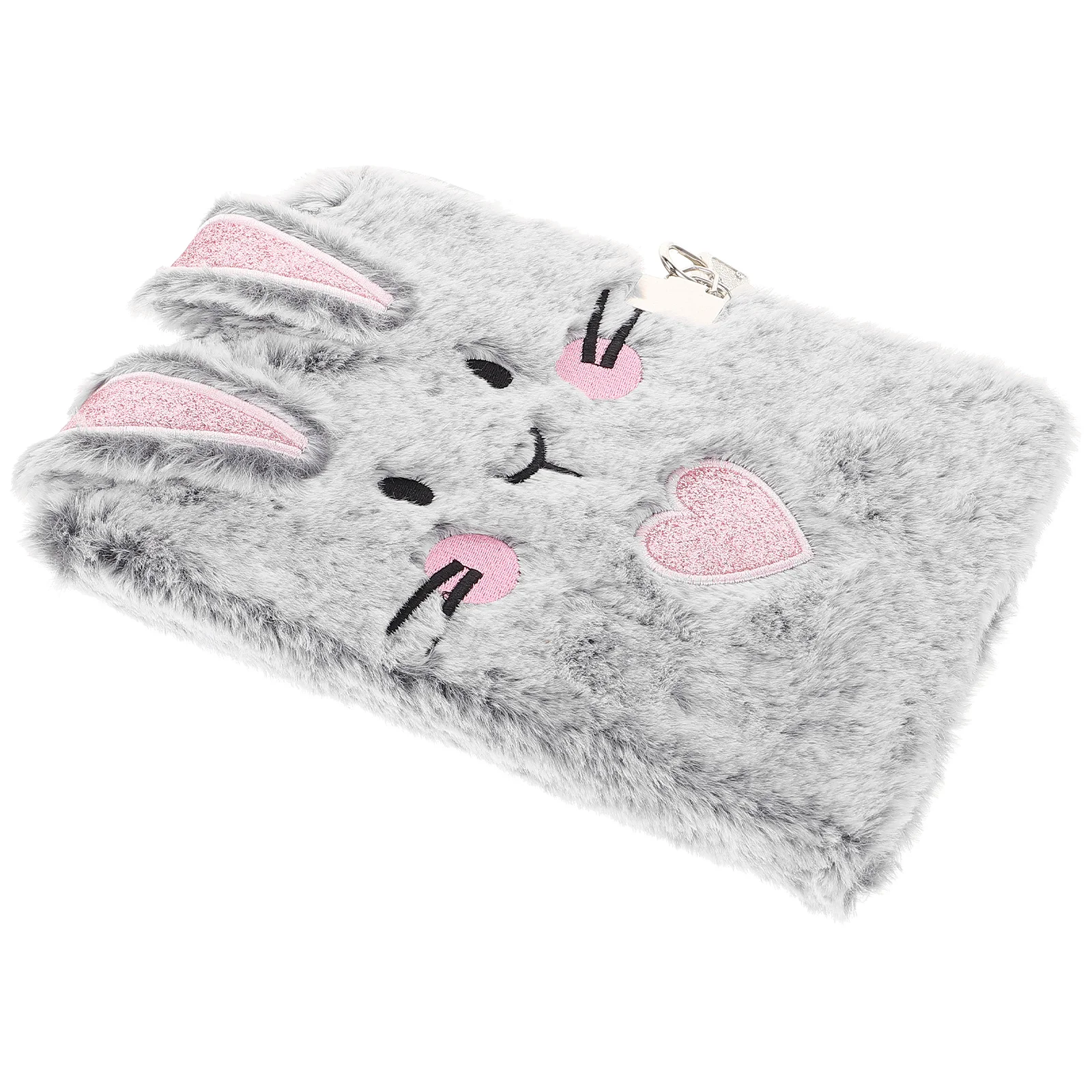 Cuaderno con cerradura, diario de dibujos animados, accesorio para niña, regalos femeninos, diario, cubierta de felpa de grabación esponjosa, Bloc de notas