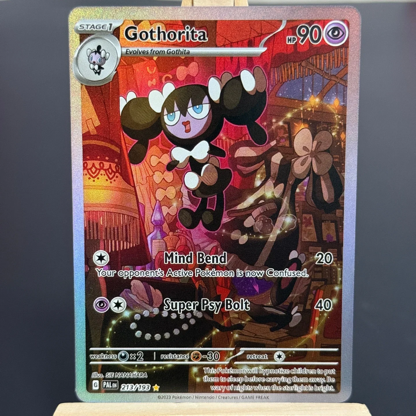 Carte à collectionner TCG English Gothorita SV02 : Paldea Evolved (PAL) 213/193 # 213 Cartes Foil DIY Proxy