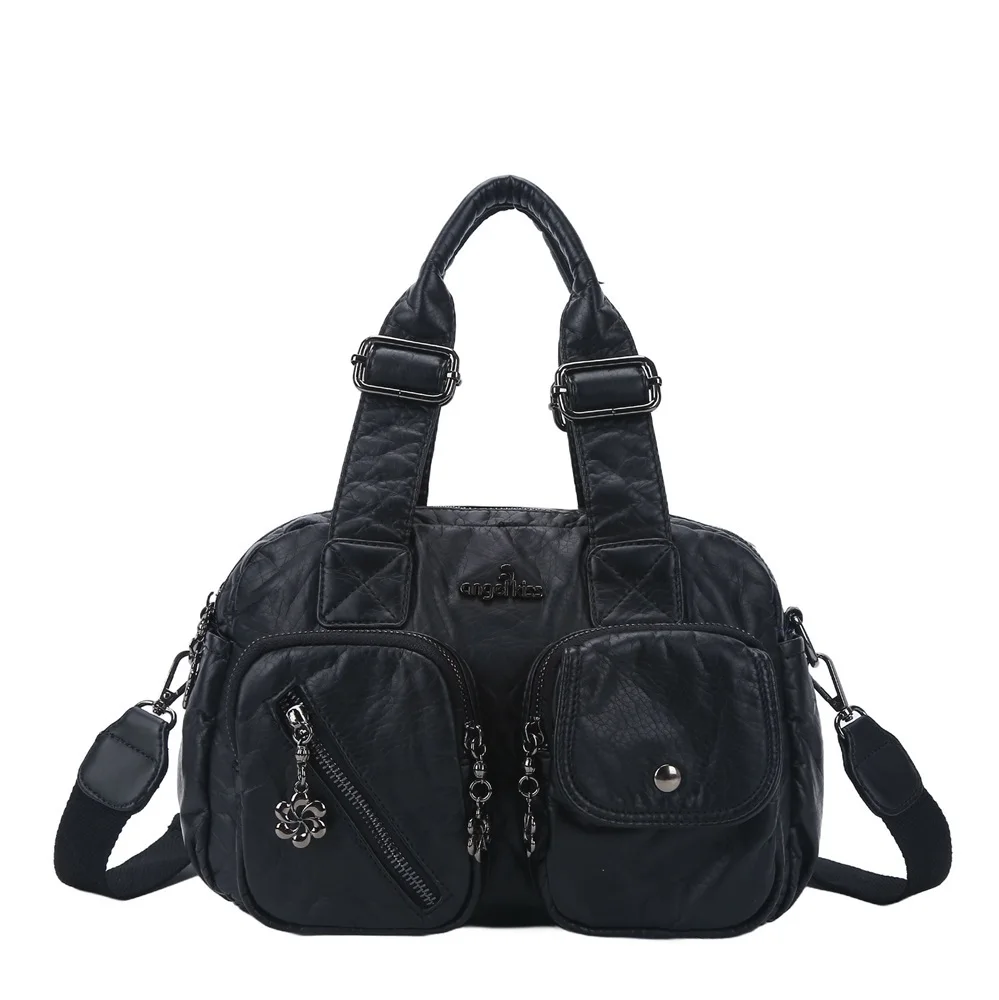 

Women Handbags Small Satchel Top-handle Handbag Leisure PU Shoulder Bag Fashion Dumpling Pack Multi-pockets Shoulder Bags