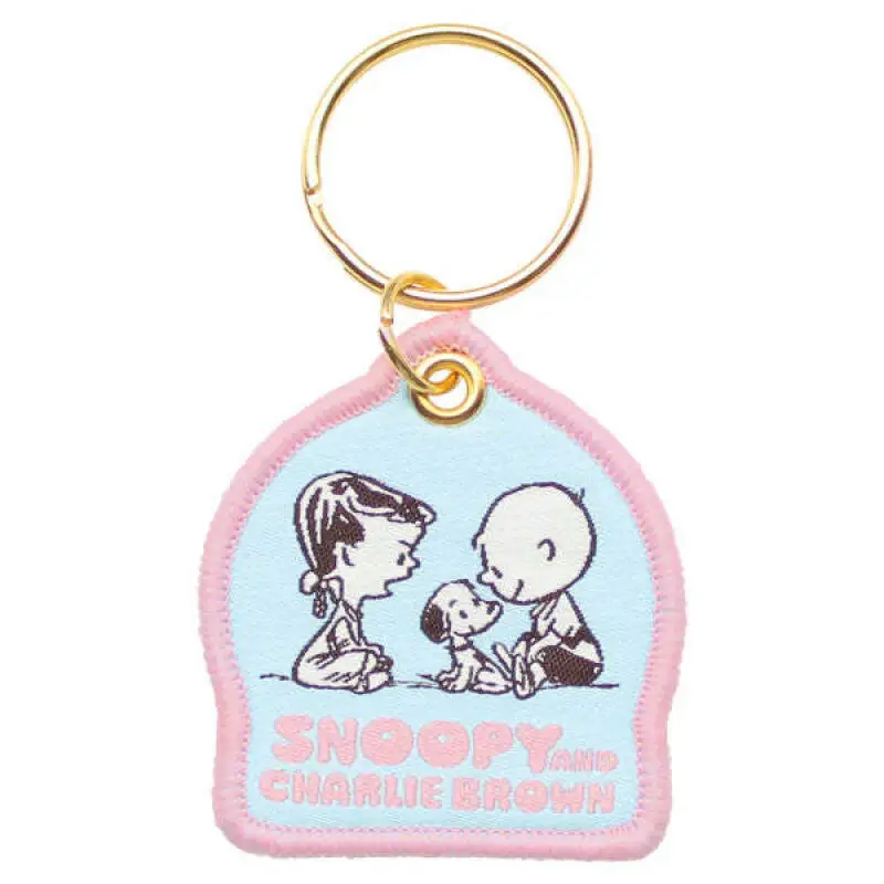 Kawaii Snoopy 75Th Anniversary Embroidered Keychain Pendant Cute Cartoon Keychain Bag Pendant Headphone Anti-Lost Pendant Gift