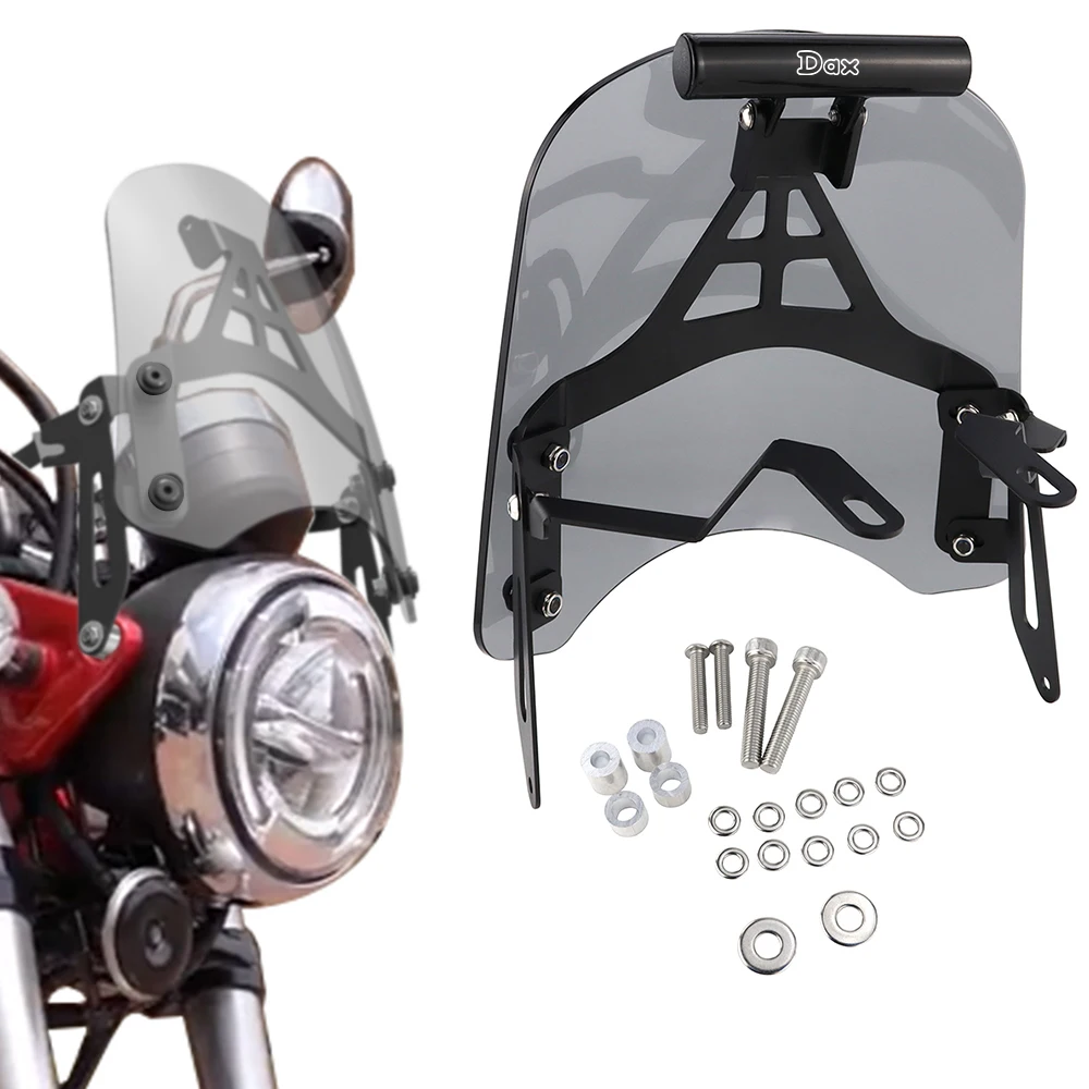 

Motorcycle Adjustable Windshield Fit For DAX 125 ST125 DAX125 2022-2023 Windscreen Wind Deflector GPS Mount Navigation Bracket