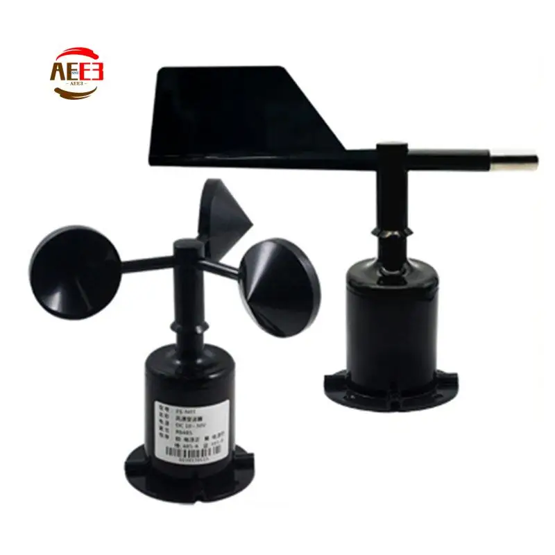 AEE3-30M/S Polycarbonate Wind Speed Direction Sensor Weather Station Outdoor 3 Cup Anemometers Sensor Output 0-5V