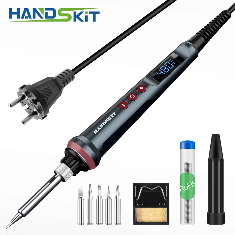 

Handskit 90W Electric Soldering Iron 110V 220V Adjsutable Temperature With 5 soldering Iron Tips Welding Tools Kit