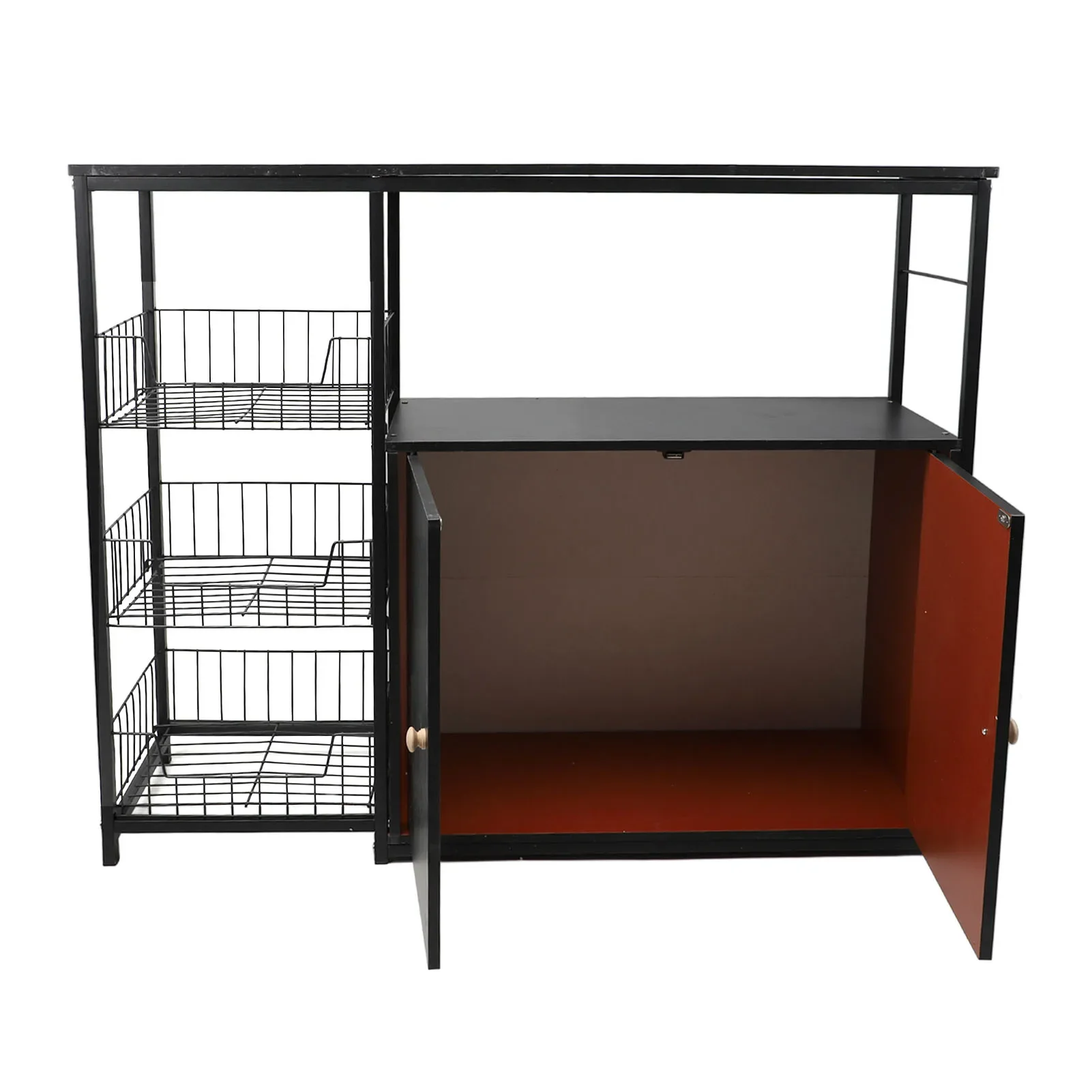 

For Shelf Organizer Rack Kitchen Storage Cabinet Floor Standing Sideboard Cabinet Pot Storage for Dining Room