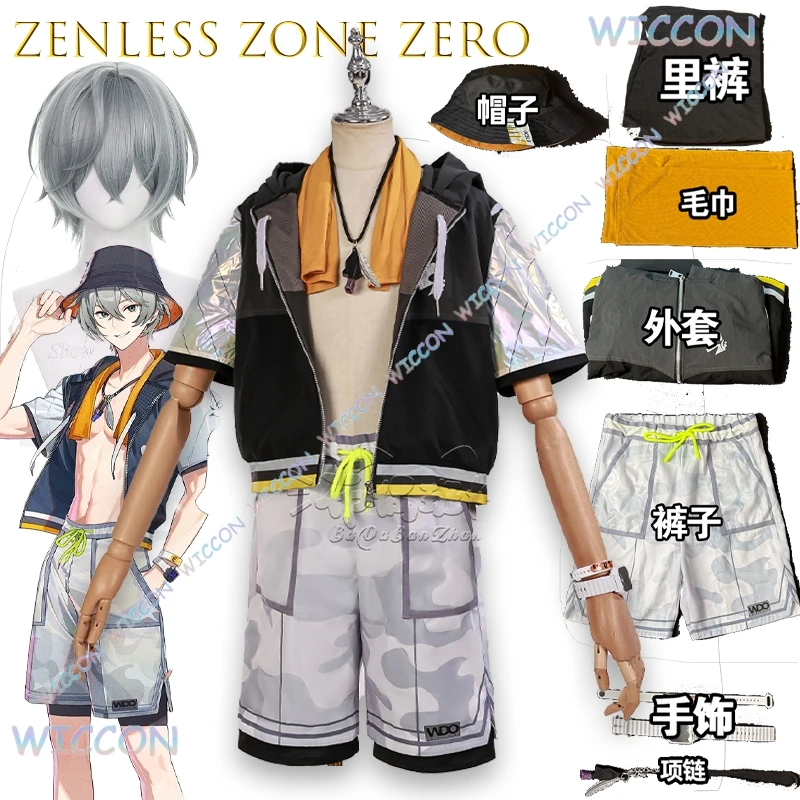 

Bestnify @ Zenless Zone Zero Wise Летний пляжный повседневный полный комплект для косплея Легкий дышащий костюм персонажа игры в стиле аниме H