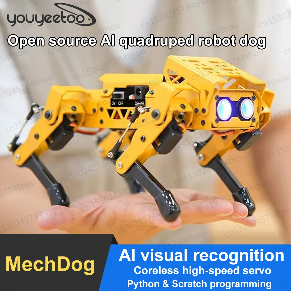 

ESP32 Четырехканальный робот AI Dog Mechdog Интеллектуальный визуальный бионический робототехника Комплект для Arduino для Python Графический программируемый робот