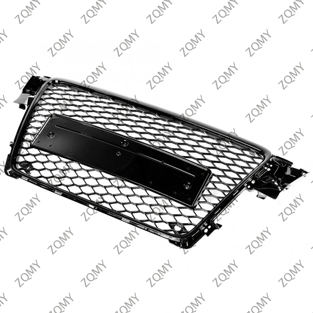 With/Logo For Audi A4/A4L/S4 2009 2010 2011 2012 Car Front Bumper Grille Centre Panel Styling Upper Grill (Modify RS4 style)