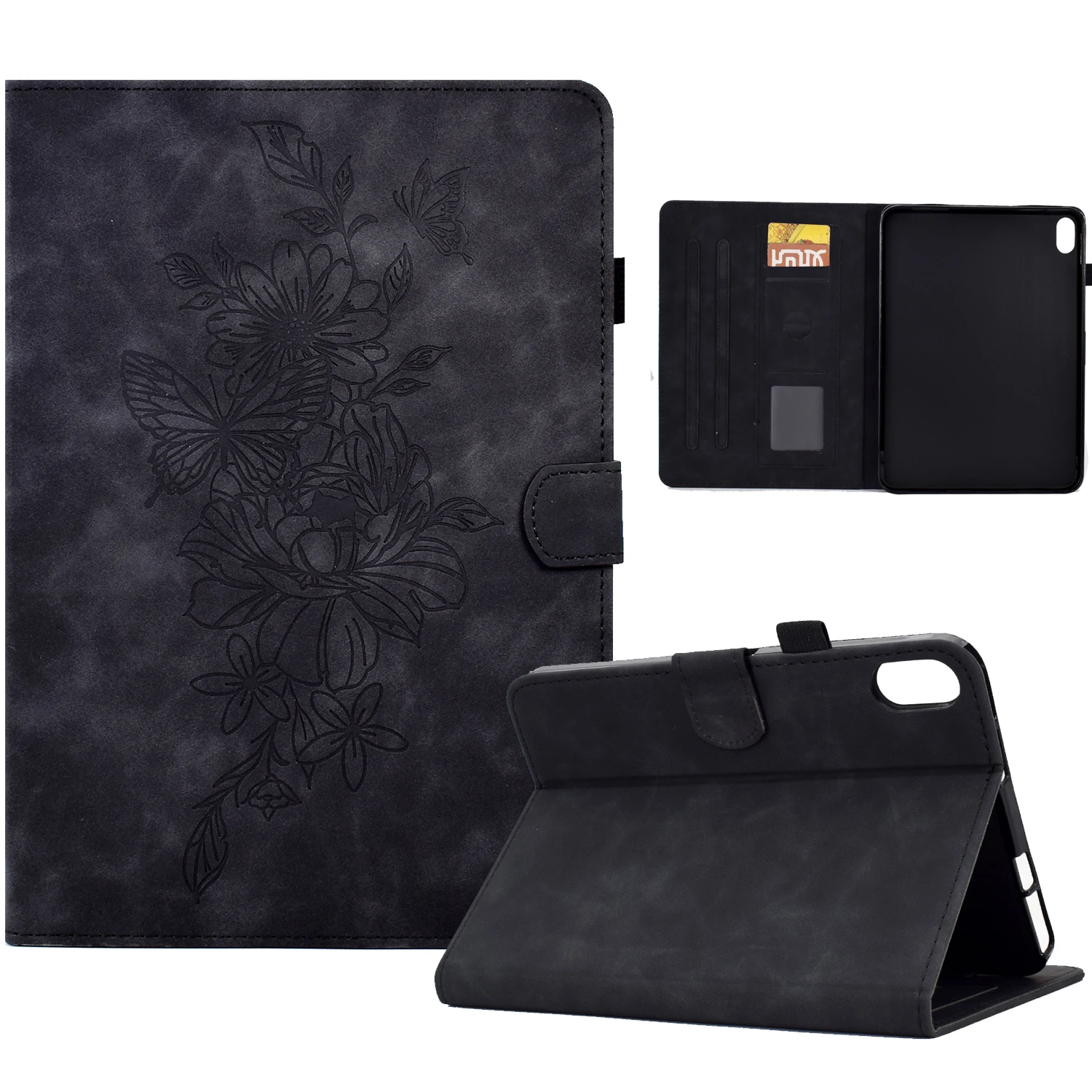 Flip leather butterfly embossing Card slot wallet Cover For Apple iPad 2022 Case 10.9 inch shockproof Tablet protective cover