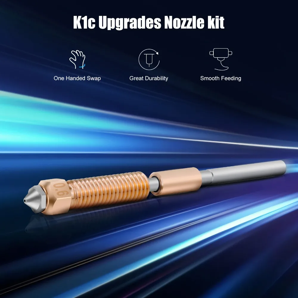 For Creality K1C High-Flow Printing Upgraded Nozzle K1 Quick-Swap Nozzle for K1 Max,K1C,Ender-3 V3, 3d Printer Hotend