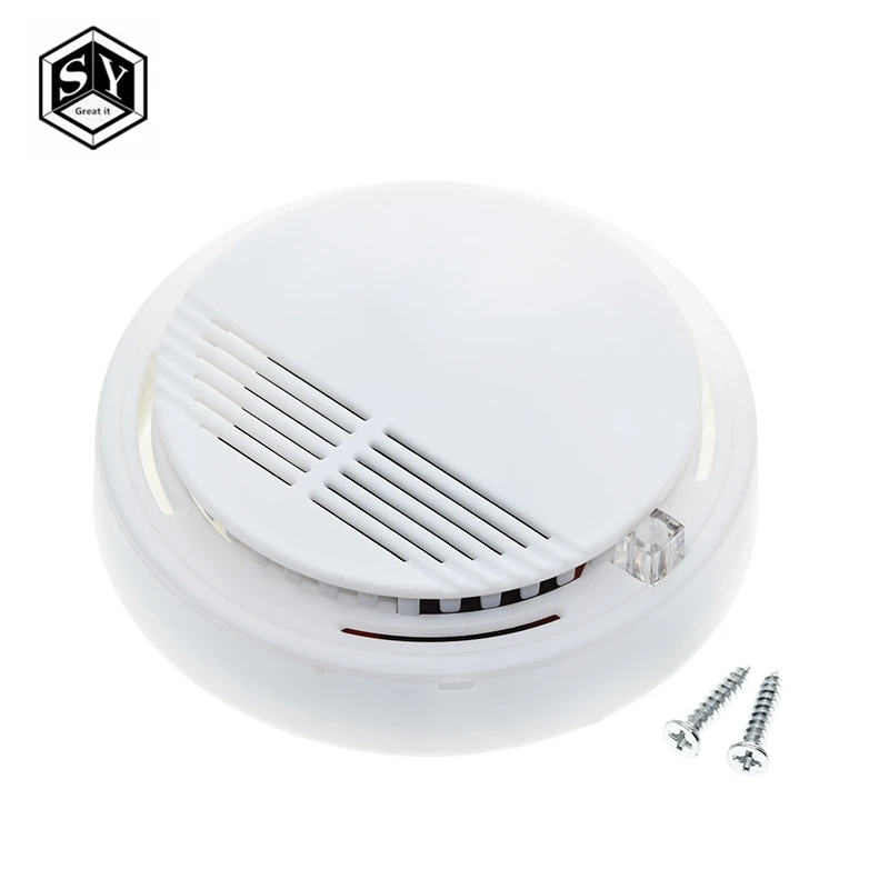 Independent Alarm Fire Smoke Sensor Detector 85dB Photoelectric Monitor Home Security System for Family Guard Office Restaurant