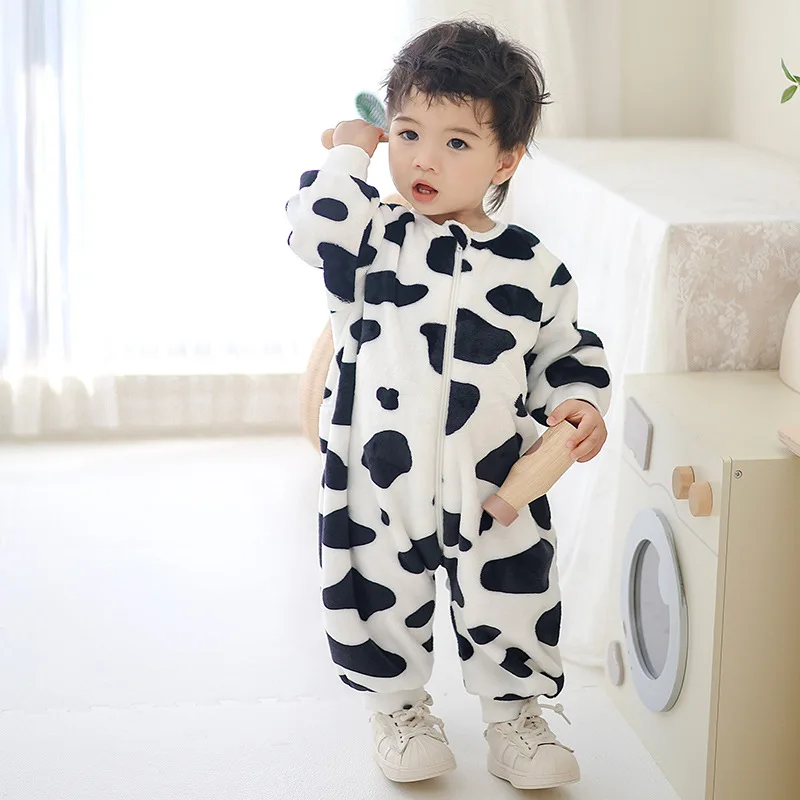 

Animal Cow Baby Clothes Rompers Boys Girls Bodysuit ropa de bebe Korean Baby Onesie Flannel Long Sleeve Jumpsuit Baby Costume