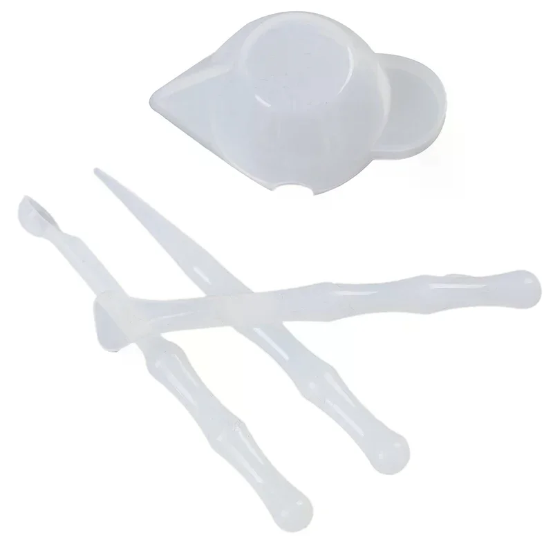 1Set Mix Cup Silicone Mold Epoxy Resin Tools DIY Jewelry Making Stick Handmade